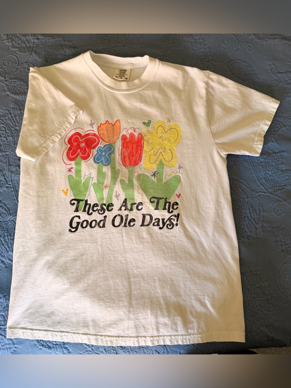 Women’s White Graphic Tee - 'These Are The Good Ole Days'